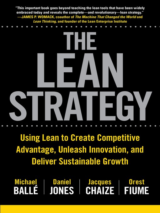 Title details for The Lean Strategy by Michael Balle - Available